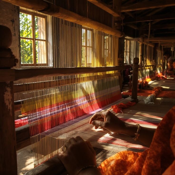 Traditional handloom weaving